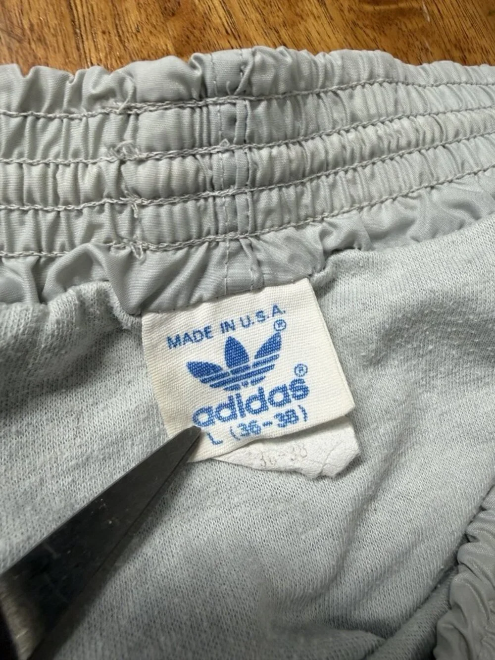 Vtg 70s 80s Adidas Men’s Large Gray Running Shorts Sprinter Track Liner Made USA
